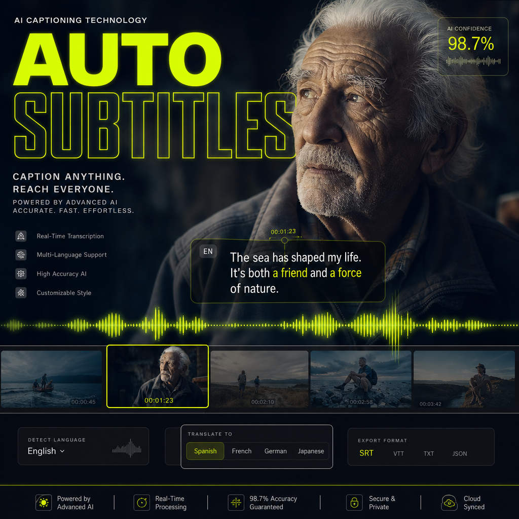 Sample output for Auto Subtitles