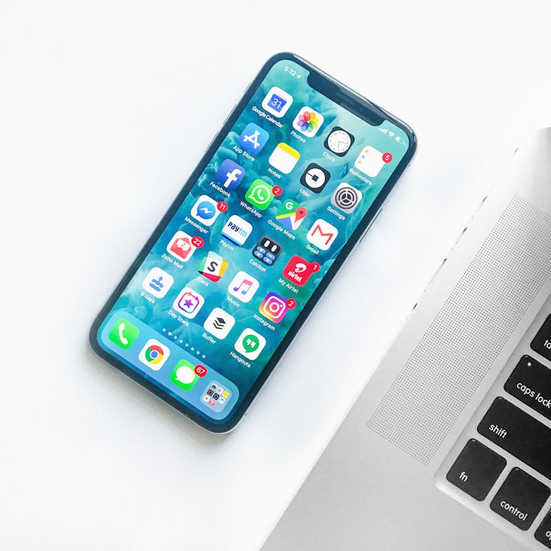 Mobile App on Phone Screen