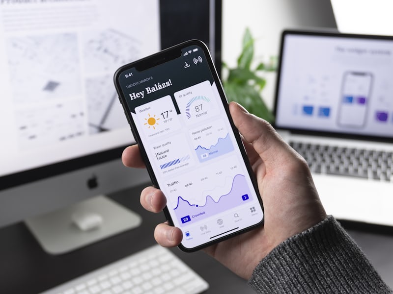 Clean mobile website interface