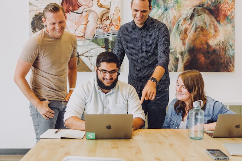 Design Team Reviewing Screens