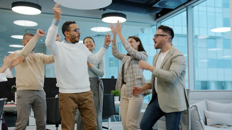 Team Celebrating Success