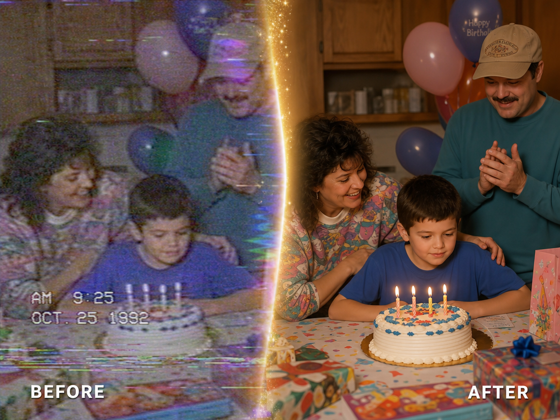 AI Video Enhancer Showcase Before After 2