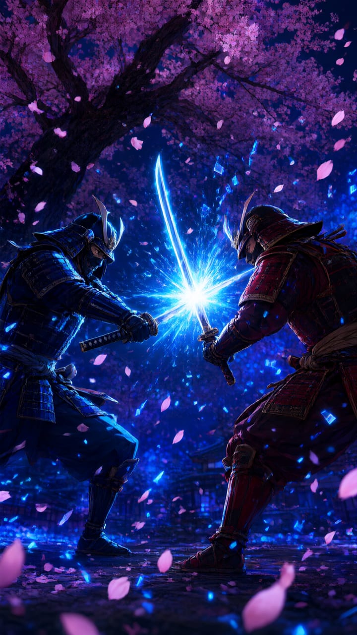 Samurai Sakura Duel — a Anime video preset card in Kenerate Viral Presets