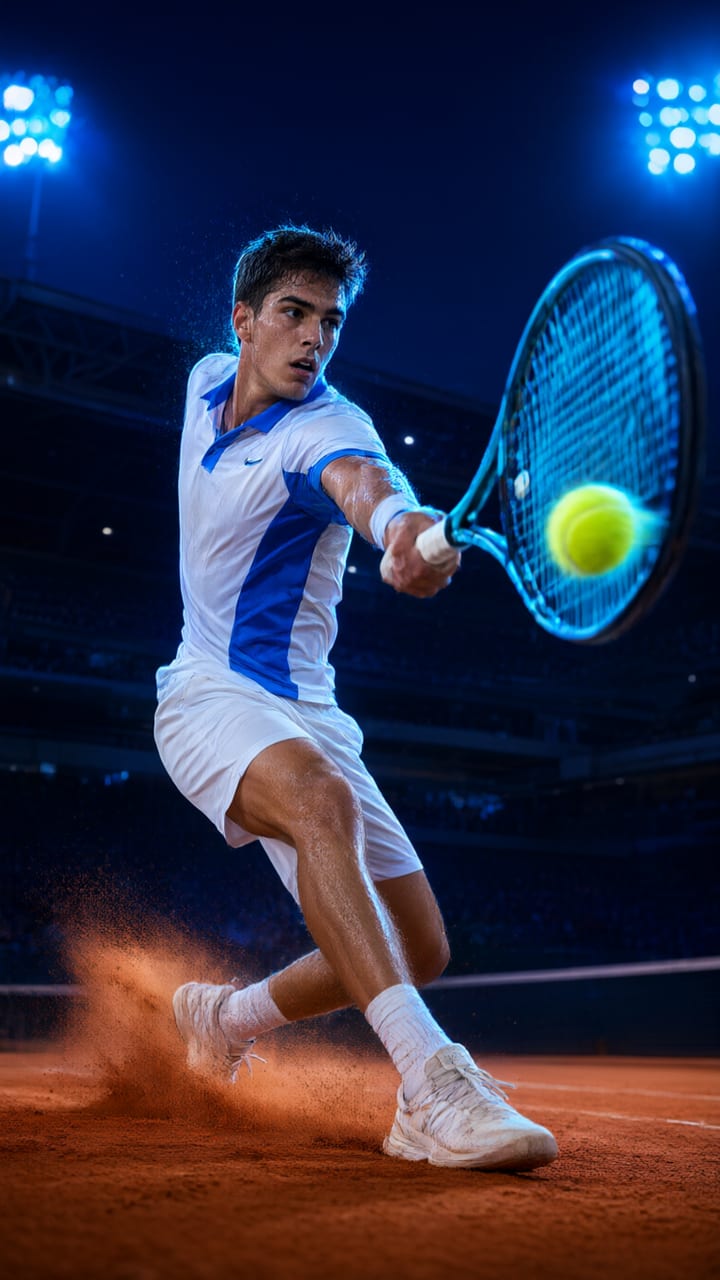 Tennis Court Ace — a Sports video preset card in Kenerate Viral Presets