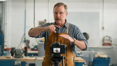 An instructor explaining a safety step in a workshop