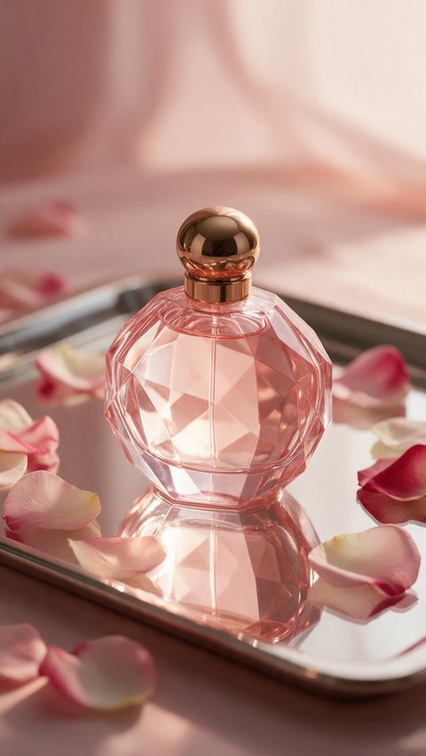 Perfume mist Reels ad: AI-generated product-showcase Reels ad of a perfume bottle with a fine mist