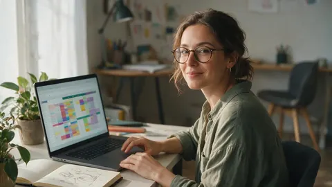 A freelancer working on a budget spreadsheet at home