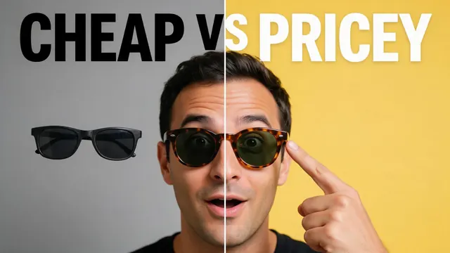 Sunglasses comparison thumbnail: AI-generated comparison thumbnail: two pairs of sunglasses side by side