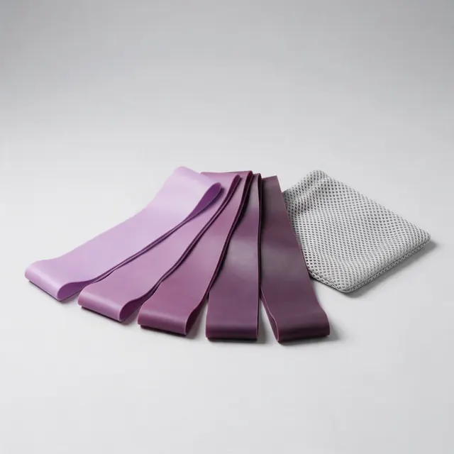Resistance band set clean studio: AI-generated clean-studio listing image of a resistance band set
