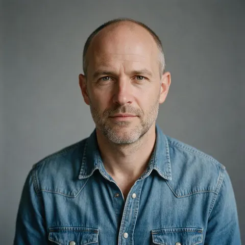 Man in his 40s with a receding hairline