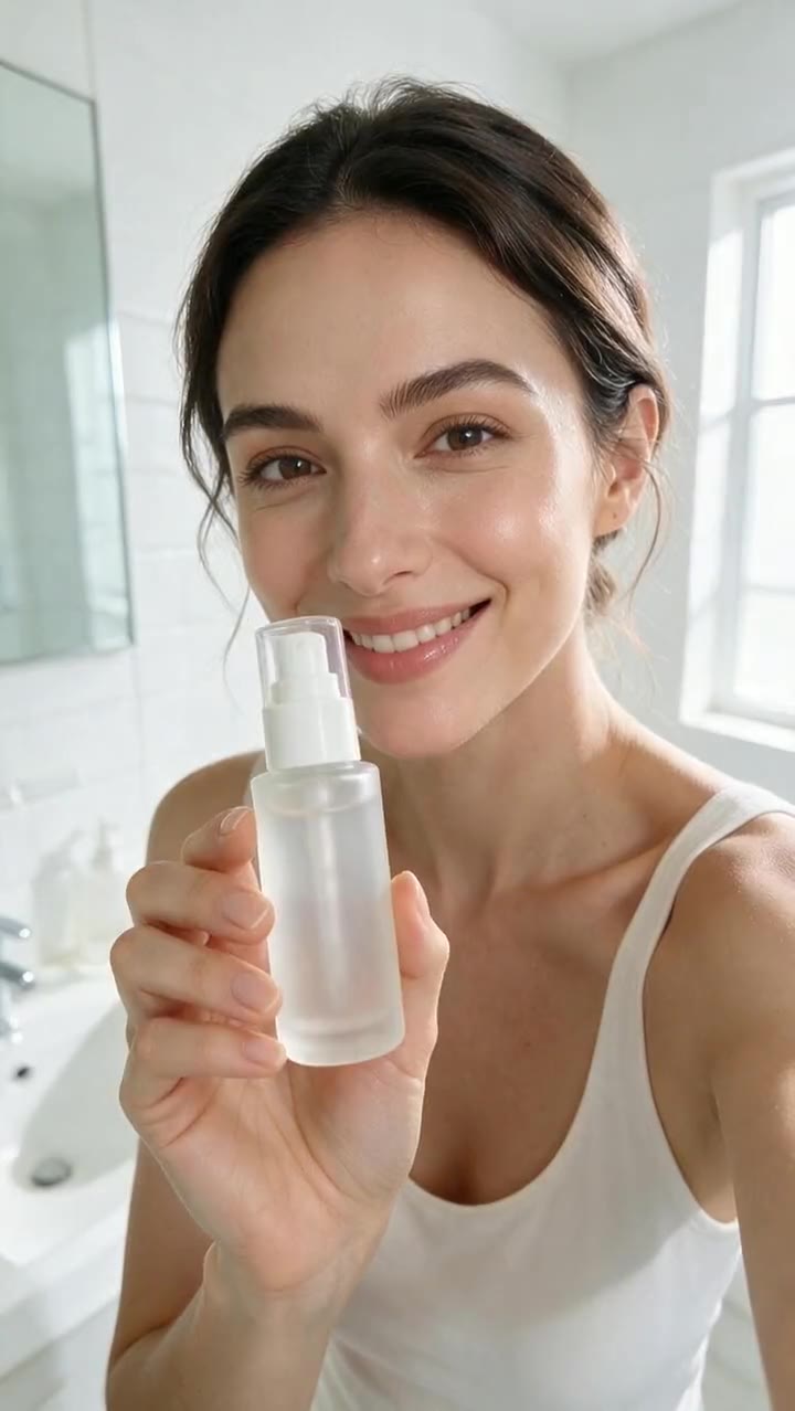 UGC review ad: A creator-style skincare review, shot like a phone selfie