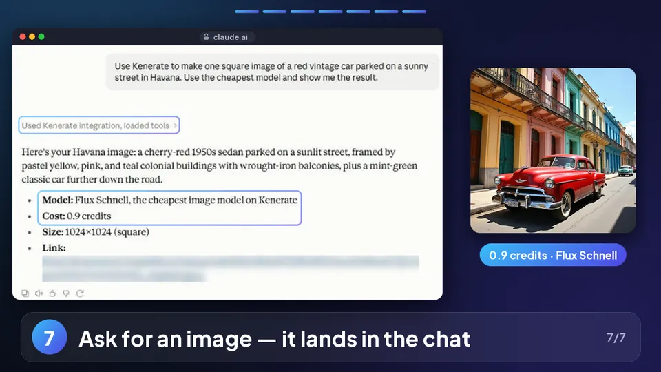 Claude.ai: an image made with Kenerate for 0.9 credits
