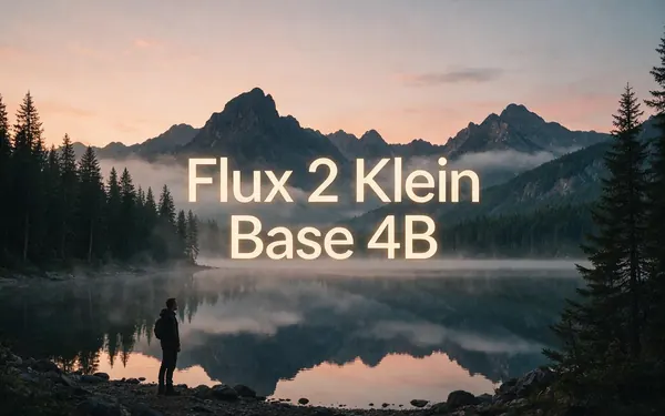 Flux 2 Klein Base 4B title card — a raw