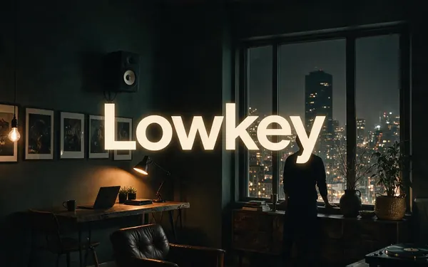 Lowkey title card — a moody