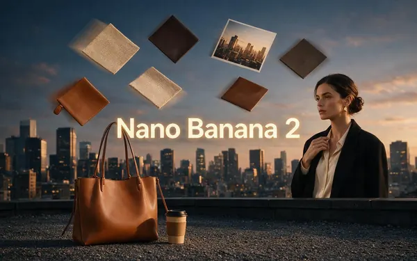 Nano Banana 2 title card — many reference images