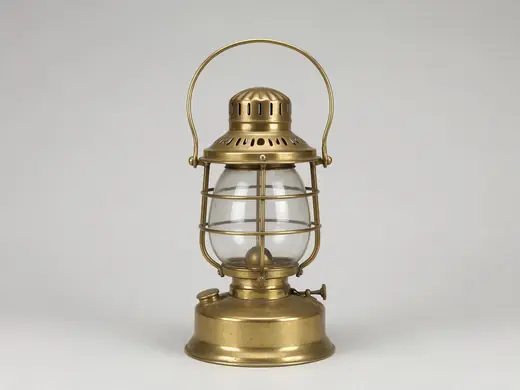 Brass hurricane lantern