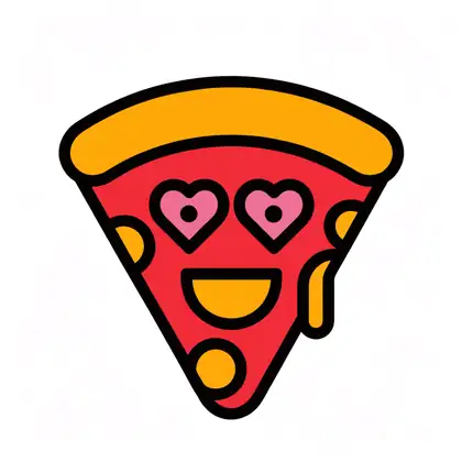 Pizza heart eyes