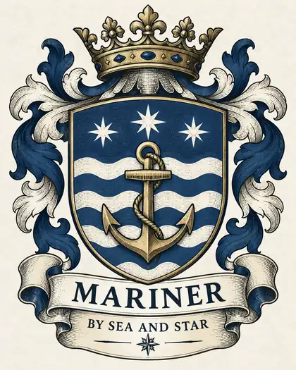 Mariner anchor crest family crest