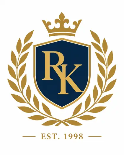 Modern monogram crest family crest