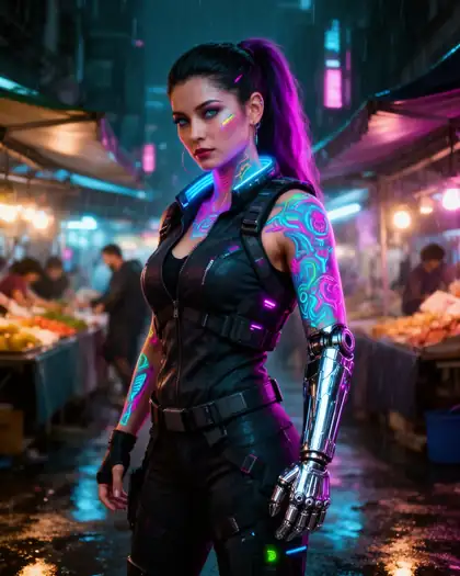 Cyberpunk mercenary