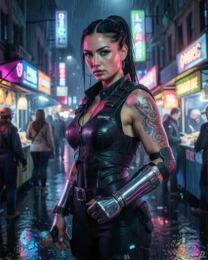 Cyberpunk mercenary