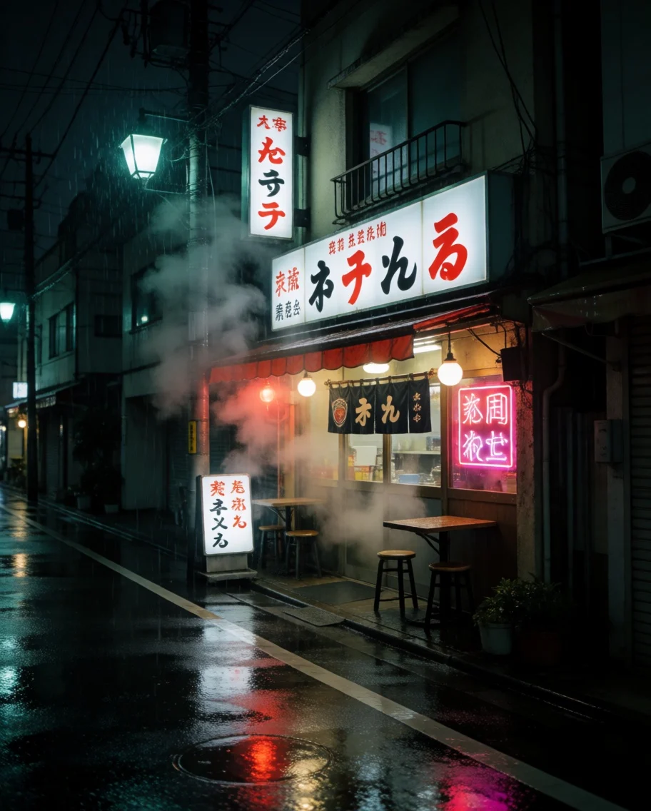 Rainy ramen street — made with Krea 2 Turbo