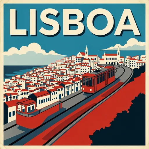 LISBOA travel poster — FLUX.2 klein 9B Base output