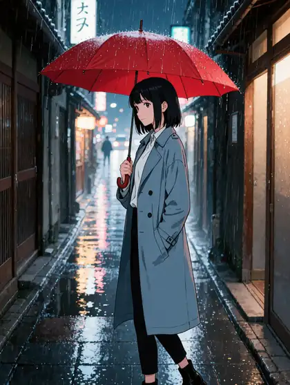 Red umbrella