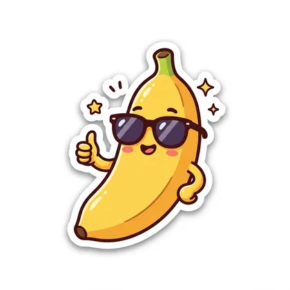 Banana sticker — made with Nano Banana 2.1