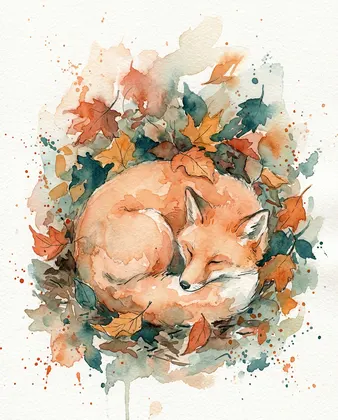 Watercolor fox — made with Nano Banana 2.1