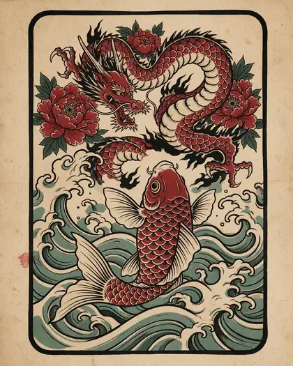 Irezumi tattoo flash