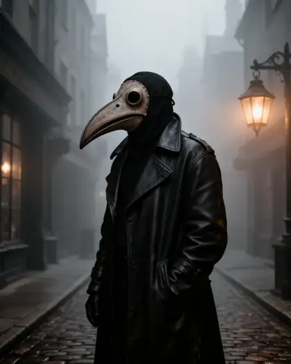 Gothic plague doctor made with Flux 2 Dev