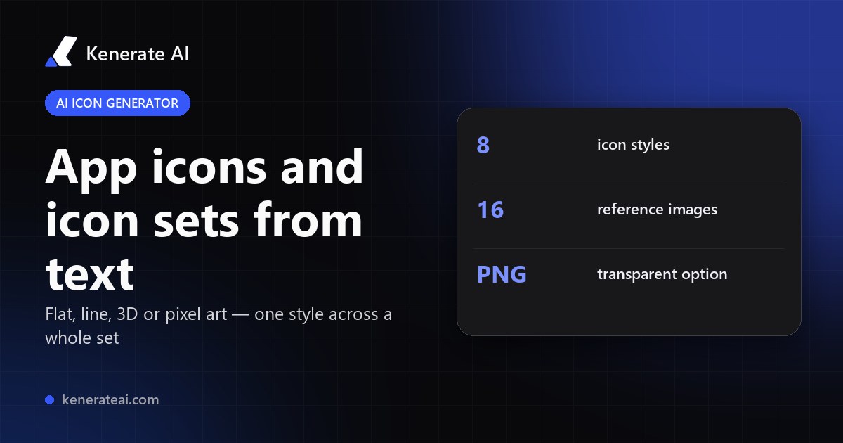AI Icon Generator — App Icons & Icon Sets from Text