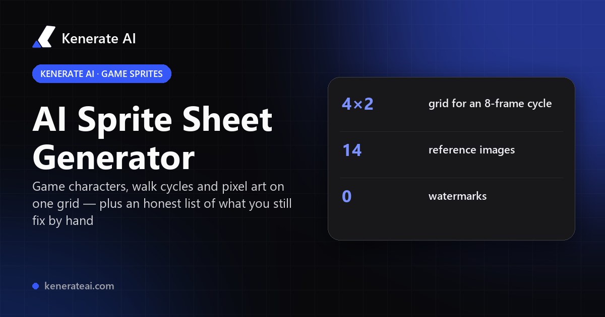 AI Sprite Sheet Generator — Game Sprites & Walk Cycles