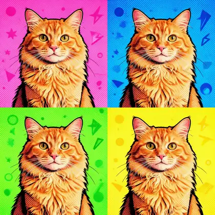 Pop art cat