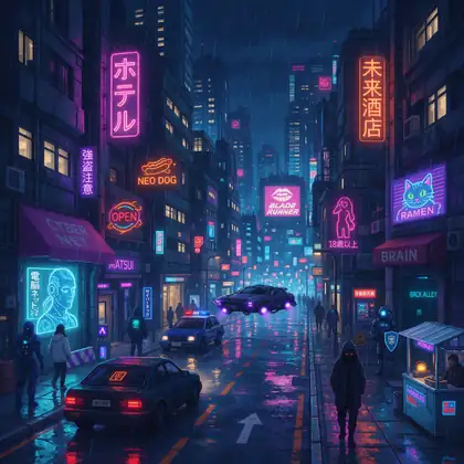 Cyberpunk street
