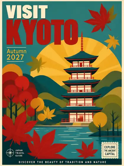 Kyoto travel poster