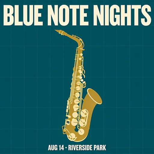 BLUE NOTE NIGHTS jazz poster — Seedream 4.5 output
