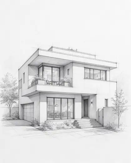 The house sketch (input)