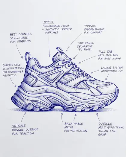 The sneaker sketch (input)