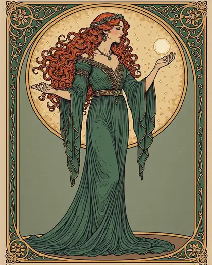 Character in art nouveau style