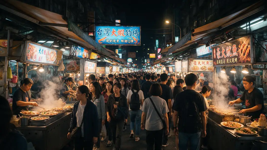 Night market — TensorPix Alternative example clip