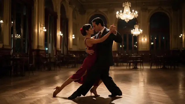 Midnight tango — AI desktop wallpaper