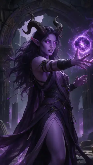 Violet sorceress phone wallpaper