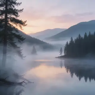 Cover art for "Misty Lake"