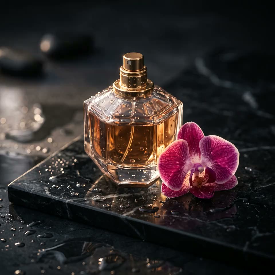 Perfume orbit: a Nano Banana 2.1 image animated